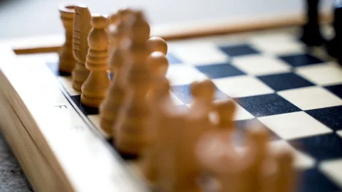 Slide Of Chess Pieces Stock Footage 92843773