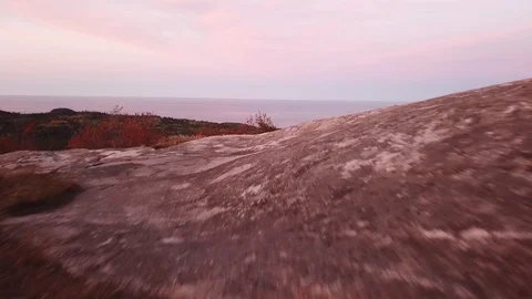 Slide off cliff to fall landscape Stock Footage 86672130