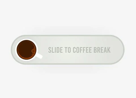 Slide to coffee break concept. The image highlights the energy boost that can be Stock Illustration