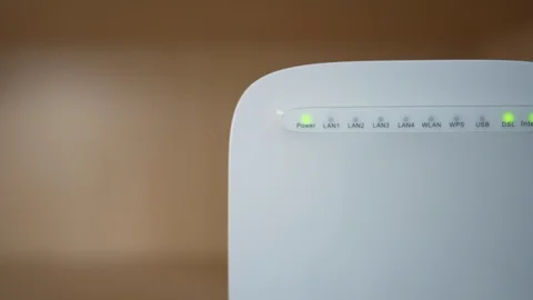 Slide of connected broadband modem router 動画素材 102493765