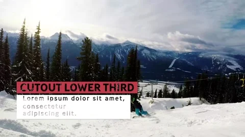Slide In Cutout Lower Third Stock After Effects
