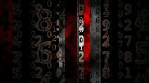 Slide grunge numbers Stock Footage 25241931