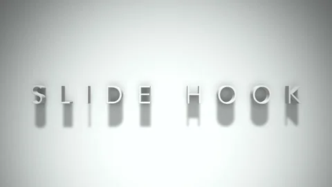 Slide hook 3D title animation with shadows on a white background Stock Footage 297382369