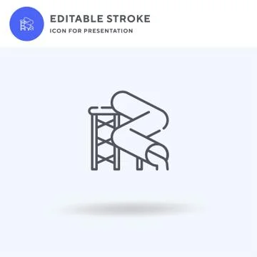 Slide icon vector, filled flat sign, solid pictogram isolated on white, logo Stock Illustration