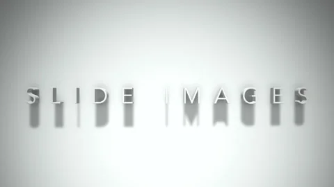 Slide images 3D title animation white text on a white background Stock Footage 299749682