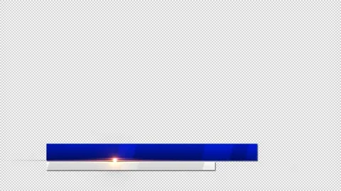 Slide Lower Third Blue Stock-Footage 158672549