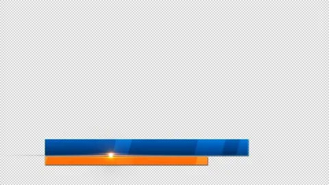 Slide Lower Third Blue &amp; Orange Stock Footage 158672544