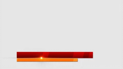 Slide Lower Third Red &amp; Orange Stock Footage 158672529