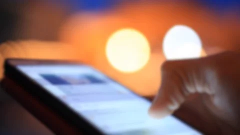 Slide motion mobile back bokeh background Stock Footage 94018309