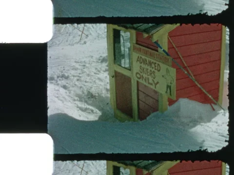 Slide Mountain Nevada 1966 Advanced Skiers Only Stock Footage 306993705