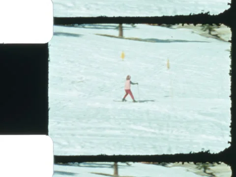 Slide Mountain Nevada 1966 Practice Gates 1 Stock Footage 306994533