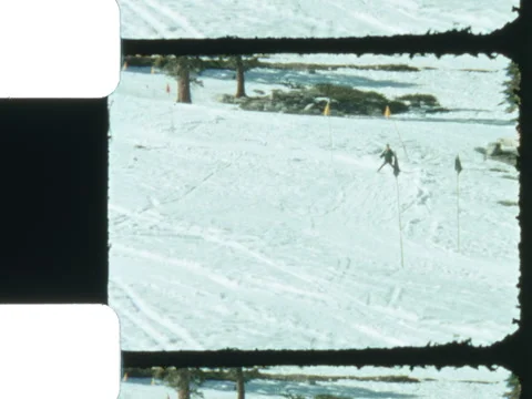Slide Mountain Nevada 1966 Practice Gates 2 Stock Footage 306995352