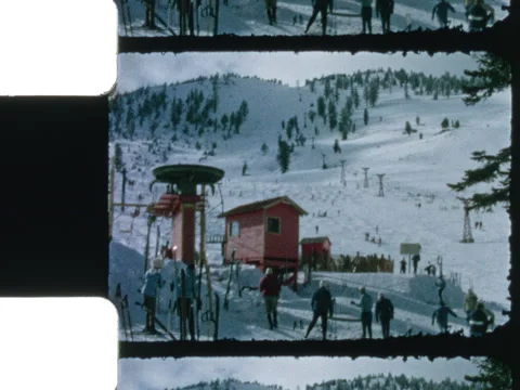 Slide Mountain Nevada 1966 Ski Lift 1 Stock Footage 306995098