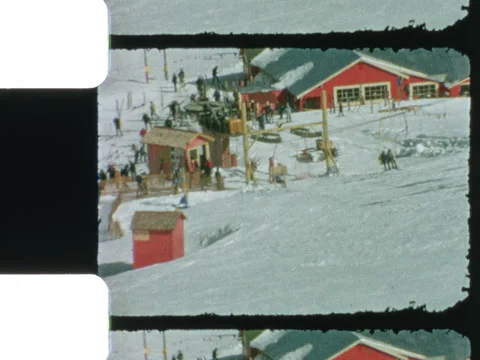 Slide Mountain Nevada 1966 Ski Lift 3 Stock Footage 306995520