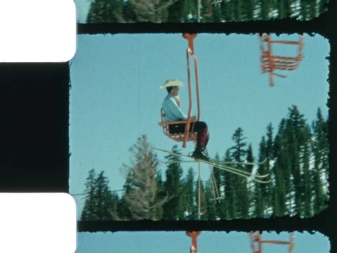 Slide Mountain Nevada 1966 Ski Lift 7 Stock Footage 306996026