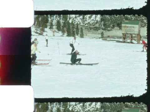 Slide Mountain Nevada 1966 Ski-Baseball 2 Stock Footage 306997212