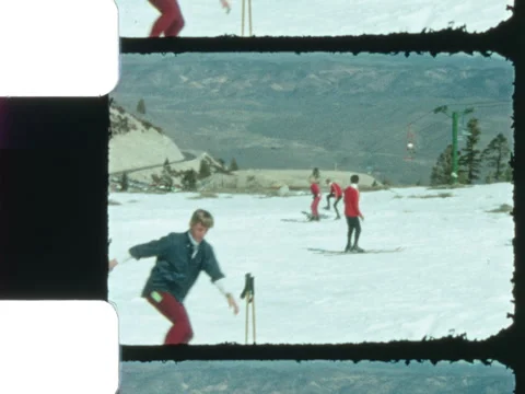 Slide Mountain Nevada 1966 Ski-Baseball 1 Stock Footage 306997848