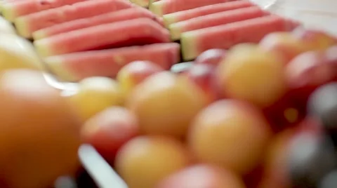Slide over the fruit. Close up. Stock Footage 58520246
