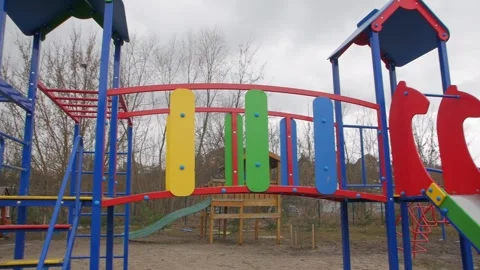 Slide On Playground Stock Footage 163649207