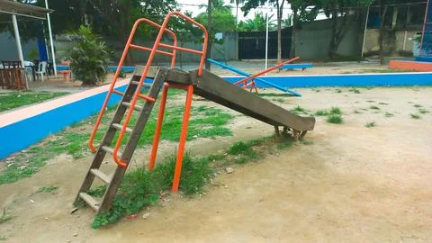 Slide in the Playground Stock Photos