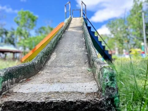 Slide at the playground Foto stock