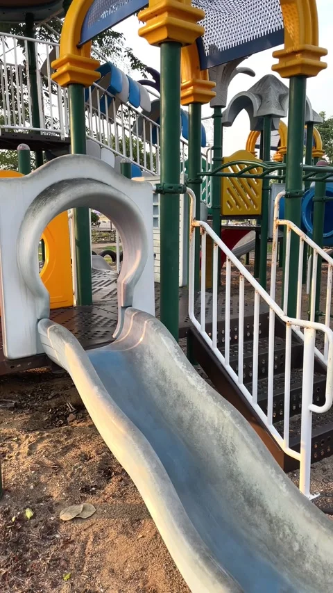 Slide in the playground,Children's park. Stock Footage 290817415