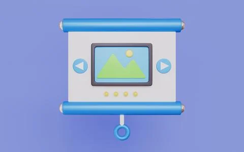 A slide with a preview image layout, Galleries or visual presentations Stock Illustration