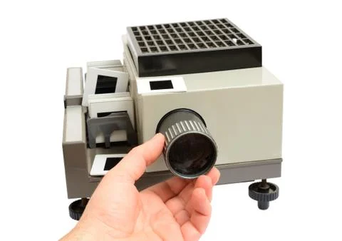 Slide projector isolated Stock-Fotos