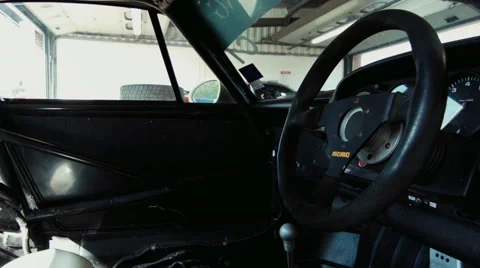 Slide into a racing car Stock Footage 44205465