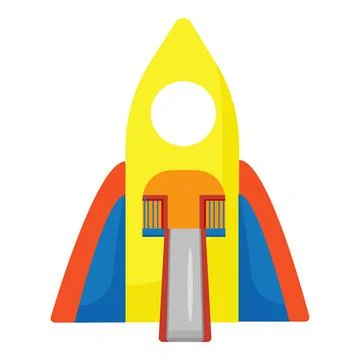 Slide rocket icon cartoon vector. Park outdoor Ilustración de archivo
