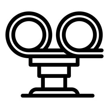 Slide roller coaster icon, outline style Stock Illustration
