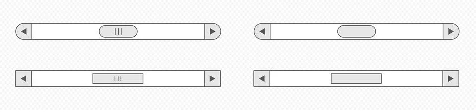 Slide scroll bar slider. Old retro roller Stock Illustration