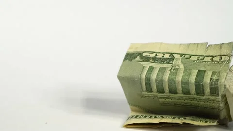 Slide shot of a detailed macro texture of the US dollar bill. Slow dollar sho 스톡 동영상 221854679