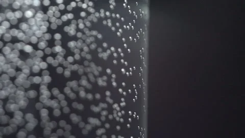 Slide on sparkling water bottle, macro. Eco-friendly Video stock 144040299