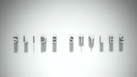 Slide styles 3D title animation white text on a white background Stock Footage 299749690