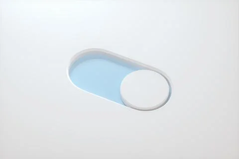 Slide switch and touch button, science and technology, 3d rendering. Stock Photos