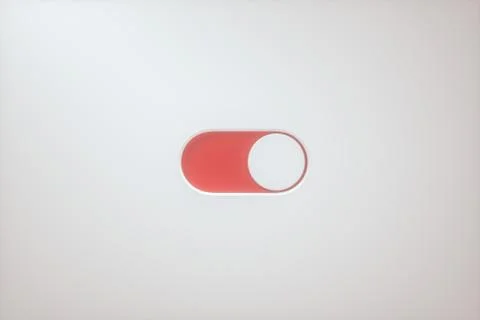 Slide switch and touch button, science and technology, 3d rendering. Stock Photos