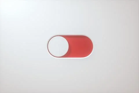 Slide switch and touch button, science and technology, 3d rendering. Stock Photos