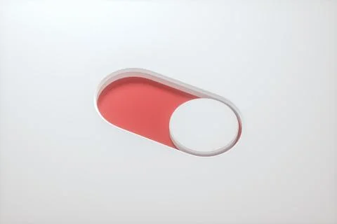 Slide switch and touch button, science and technology, 3d rendering. Stock Photos