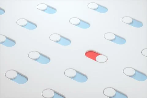 Slide switch and touch button, science and technology, 3d rendering. Stock Photos