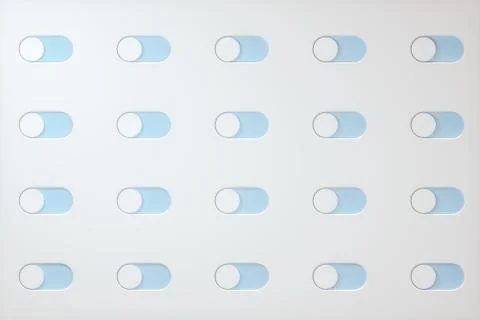 Slide switch and touch button, science and technology, 3d rendering. Stock Photos