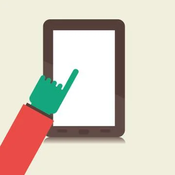 Slide the tablet window concept vector イラスト素材