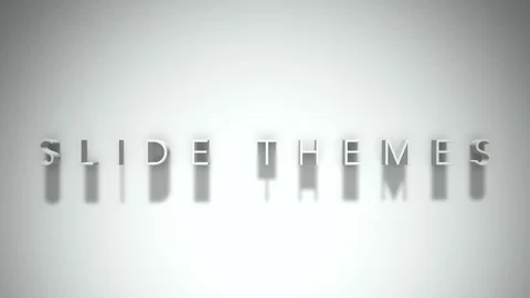 Slide themes 3D title animation white text on a white background Stock Footage 299749687