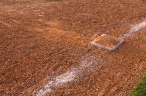 Slide into third base Stock Photos