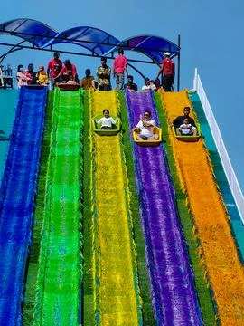 Slide tourism Stock Photos