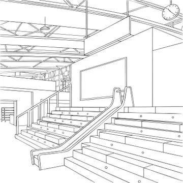 Slide at Transportation Lounge Stock Illustration
