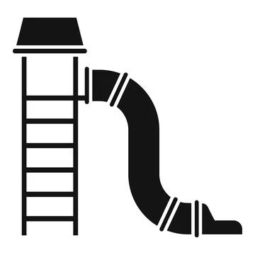 Slide tube icon simple vector. Aqua pool Stock Illustration
