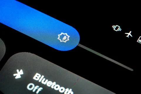 Slider to adjust brightness of a smartphone screen Stock Illustration