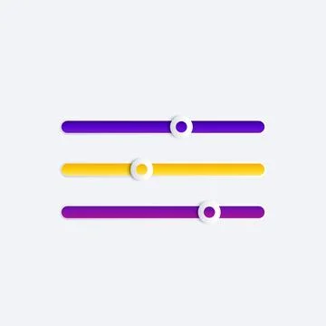 Slider bars for web and apps, interface elements 스톡 일러스트