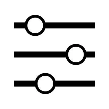 Slider control icon. Volume control vectors. Stock Illustration